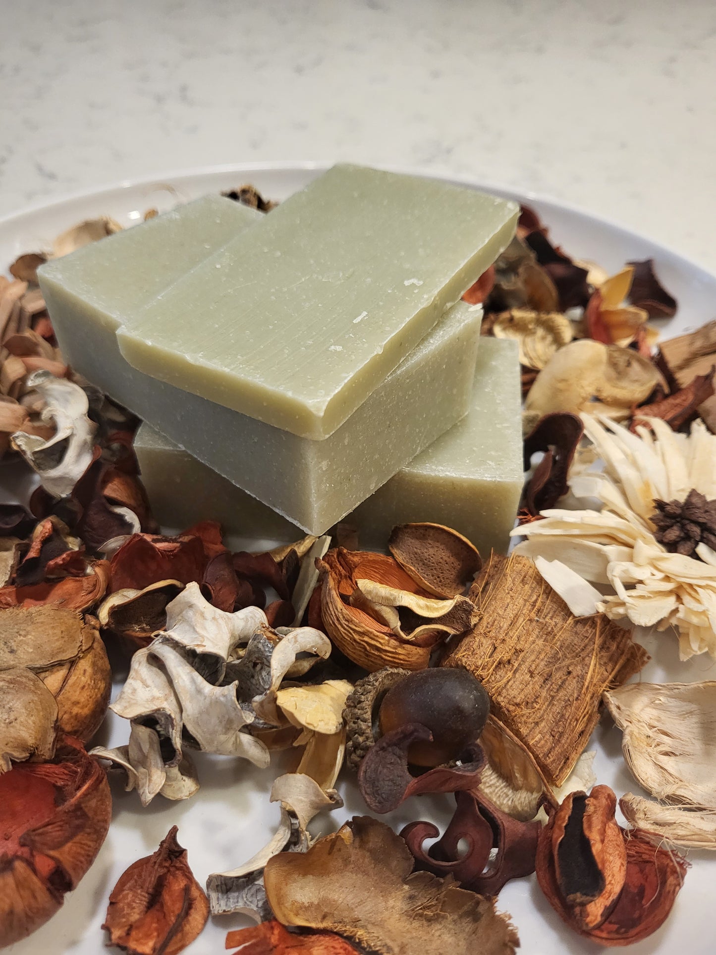 Nourishing Green Clay Homemade Soap Bar with Rosemary and Tea Tree for Radiant Skin