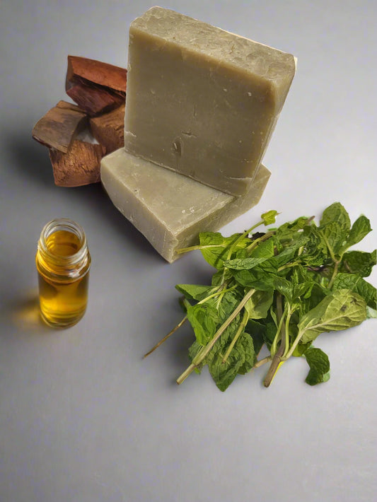 Cedar Mint Escape Soap Bar (Peppermint and Patchouli) (Hair, Body, Face, Beard)