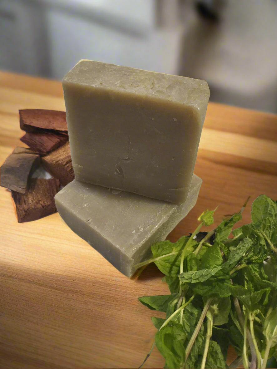 Cedar Mint Escape Soap Bar (Peppermint and Patchouli) (Hair, Body, Face, Beard)