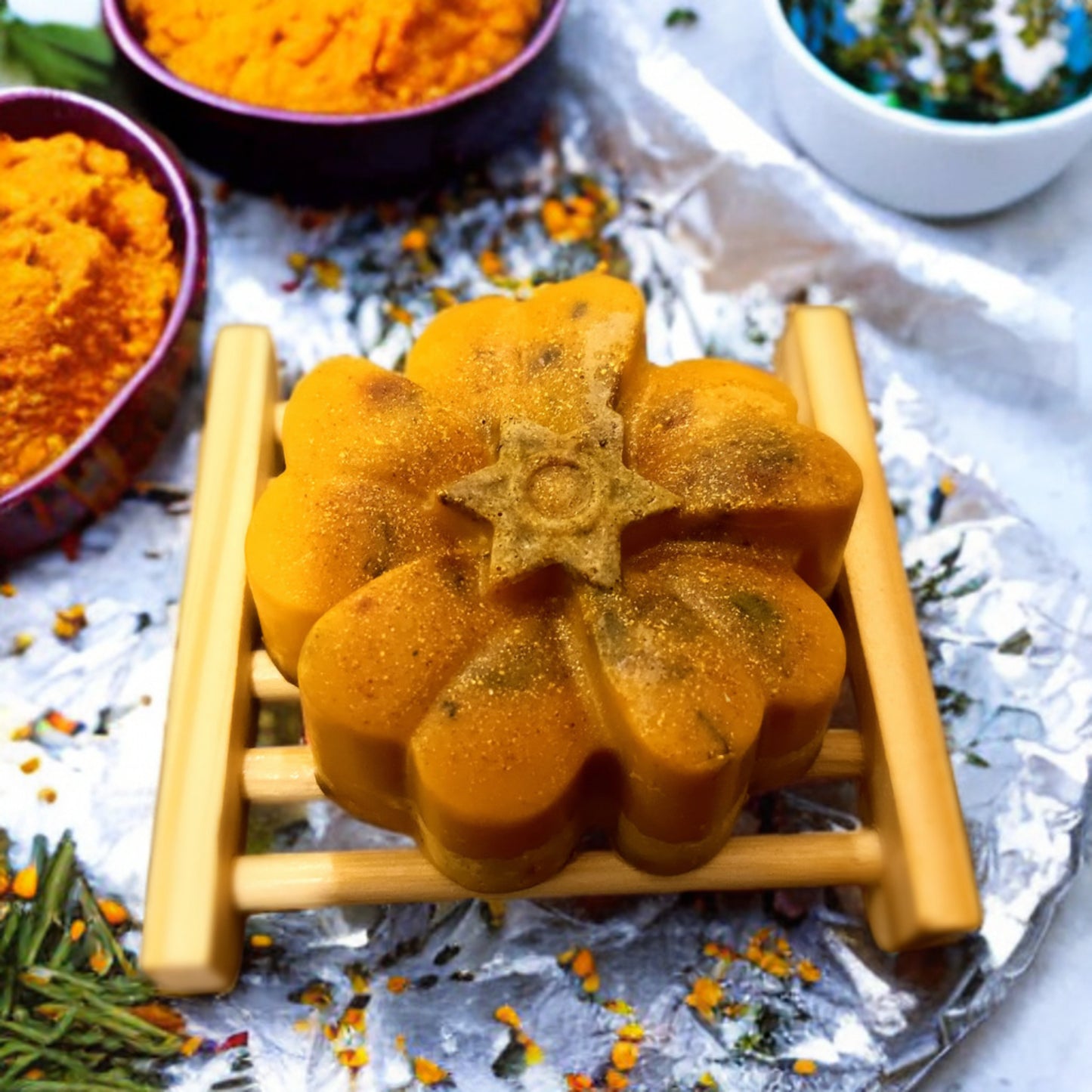 Turmeric shimmer soap