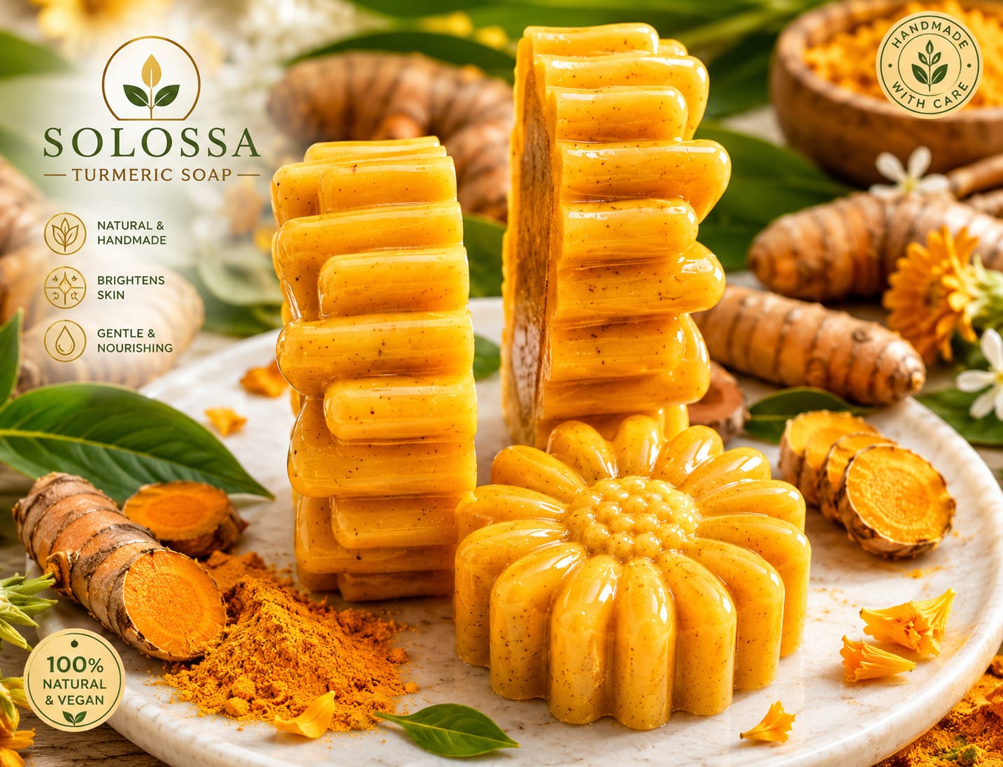 Turmeric shimmer soap