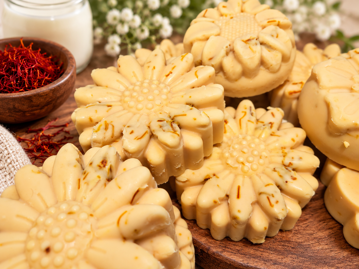 Saffron buttermilk soap