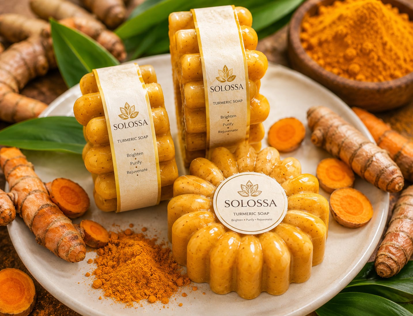 Turmeric shimmer soap
