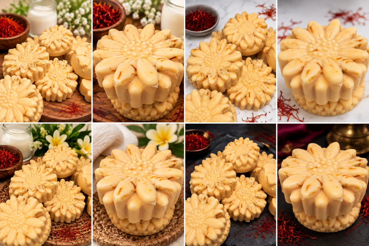 Saffron buttermilk soap